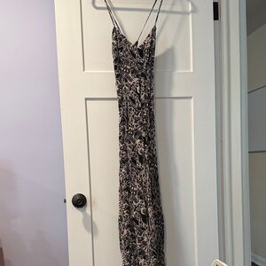 Dress Forum Black And White Flowy Jumpsuit